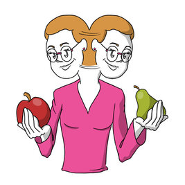 Illustration:[Äpfel mit Birnen vergleichen]